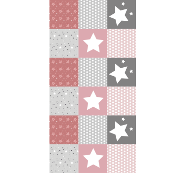 Patchwork csillag minta Redőnyök óvoda - TenStickers