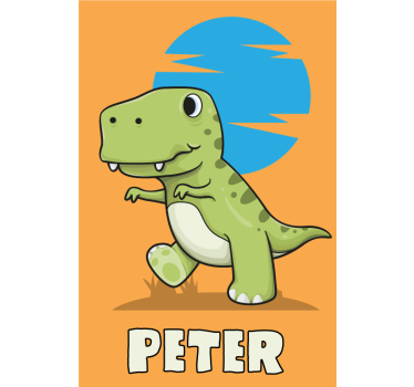 Zöld t-rex személyre szabott Rolók - TenStickers