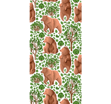 Medveerdő minta redőnyök állatok - TenStickers