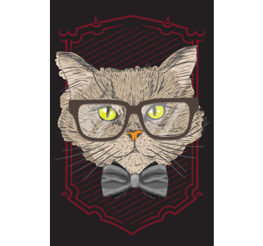 Macska szemüveg szórakoztató Sávroló - TenStickers