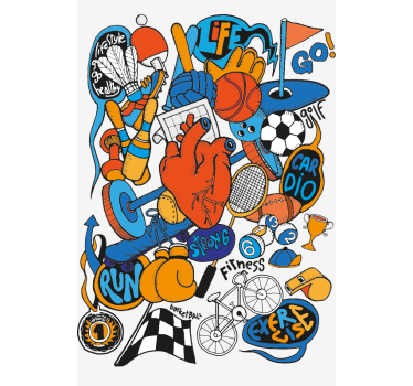 Kollázs művészi sportRolók - TenStickers