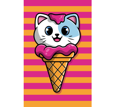 Macska fagylalt redőnyök állatok - TenStickers