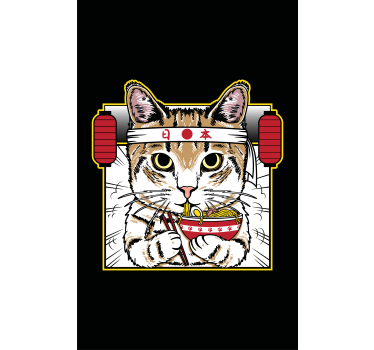 Tésztaevő macska redőnyök állatok - TenStickers
