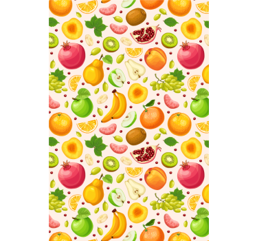 Gyümölcsszeletek és zöldségfüggöny - TenStickers