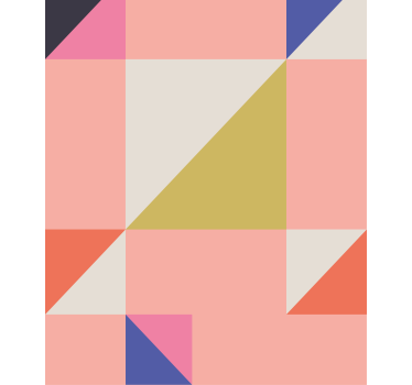 Geometriai színes blokkok Redőnyök falusias - TenStickers