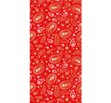 Piros paisley minta Redőnyök Virágos - TenStickers
