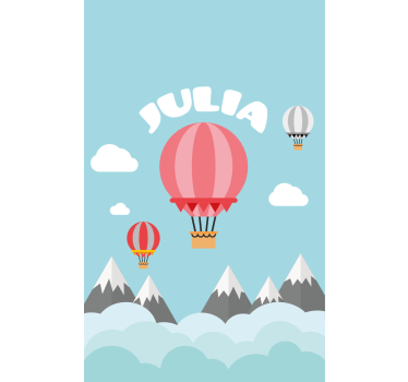 Névvel ellátott hőlégballonok Redőnyök gyerekek - TenStickers