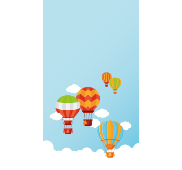 Színes hőlégballonok Redőnyök gyerekek - TenStickers