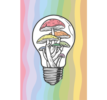 Gomba egy villanykörte konyhai ablak Sávroló - TenStickers