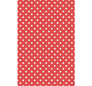 Fehér retro pöttyös piros háttér Sávroló művészet - TenStickers