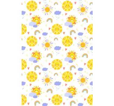 Napos felhők és szivárvány Redőnyök gyerekek - TenStickers