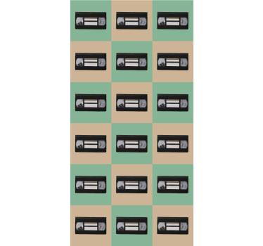 Retro szalag minta Redőnyök több évjáratú - TenStickers