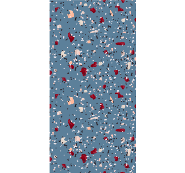 Kék geometrikus terrazzo Redőnyök textúra és a minta - TenStickers
