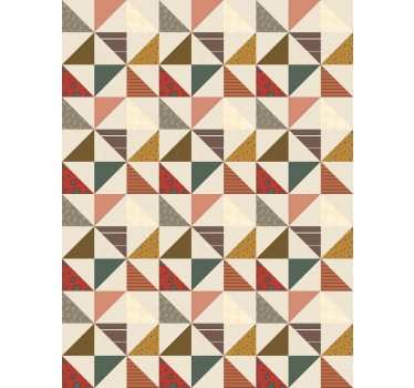 Patchwork geometric more vintage blind - TenStickers