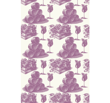Francia vintage minta lila klasszikus rolóban - TenStickers