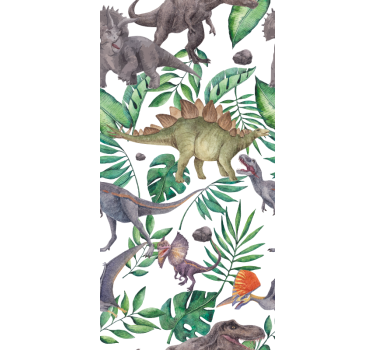 Redőnyök dinoszaurusz jura akvarell minta - TenStickers