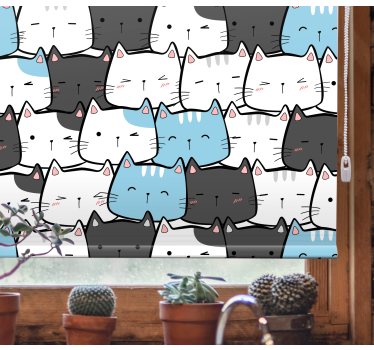 Aranyos macska arcok redőnyök állatok - TenStickers