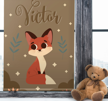 Egyedi róka design Redőnyök gyerekek - TenStickers