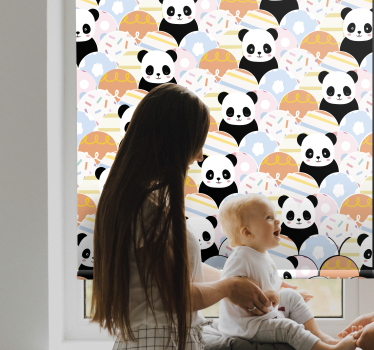 Baba panda party Redőnyök gyerekek - TenStickers