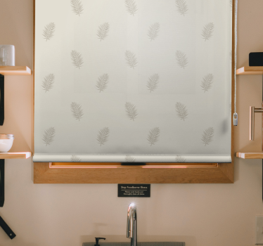 Beige levélmintás redőnyök virágok és növények - TenStickers