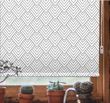 Szürke chevron mintázat Redőnyök fürdőszoba - TenStickers