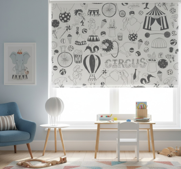 Circus északi színek redőnyök gyerekeknek - TenStickers