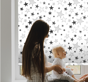 Szürke csillagos kaland Redőnyök gyerekek - TenStickers