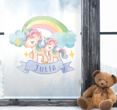 Egyszarvú kaland Redőnyök gyerekek - TenStickers