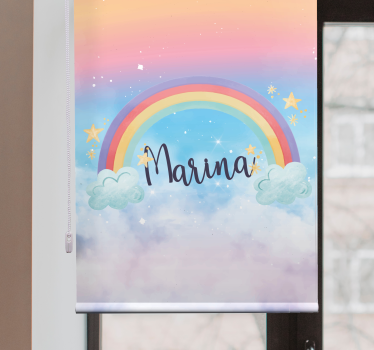 Fantasztikus szivárvány szép felhőkkel gyerekek Sávroló - TenStickers