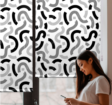 Fekete -fehér labirintus modern Sávroló - TenStickers
