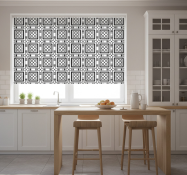 Fekete hidraulikus csempe stílusú redőnyök konyha - TenStickers