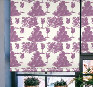 Francia vintage minta lila klasszikus rolóban - TenStickers