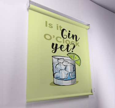Gin o'clock még ital Redőnyök szöveggel - TenStickers