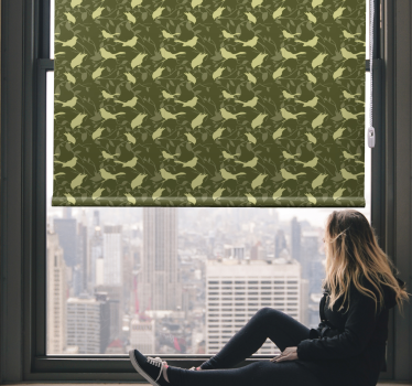Green birds viktoriánus stílusú klasszikus roló - TenStickers