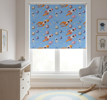 Gyerekredőnyök vícoloros űrbaby mintával - TenStickers