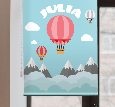 Névvel ellátott hőlégballonok Redőnyök gyerekek - TenStickers