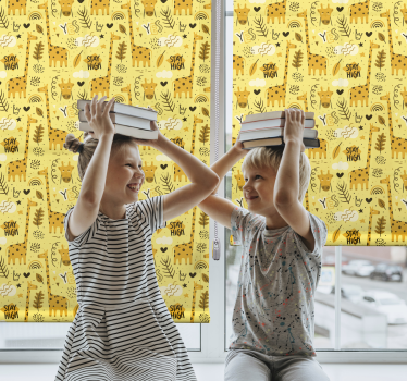 Sárga dzsungelállatok Redőnyök gyerekek - TenStickers