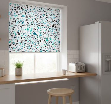 Konyhai redőnyök kék terrazzo mintával - TenStickers