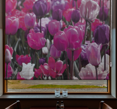 Különböző rózsaszín tulipán virág Sávroló - TenStickers