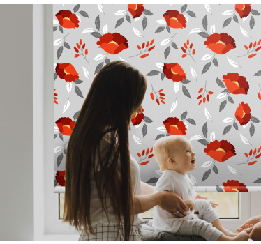 Lebegő piros pipacs virág Sávroló - TenStickers