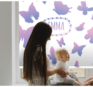 Lila pillangók név Sávroló művészettel - TenStickers