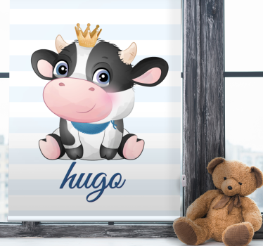 Névvel koronás tehén Redőnyök gyerekek - TenStickers