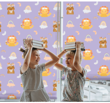 Bébi állatok és szivárvány Redőnyök gyerekek - TenStickers