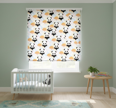Panda mintás patchwork redőnyök gyerekeknek - TenStickers