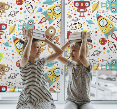 Rakéta robotok kaland Redőnyök gyerekek - TenStickers