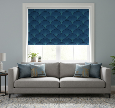 Redőnyök szüret 1920-as évek art déco kék ventilátorok - TenStickers