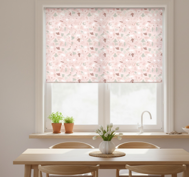 Rózsaszín árnyalatú terrazzo mintás redőnyök konyha - TenStickers