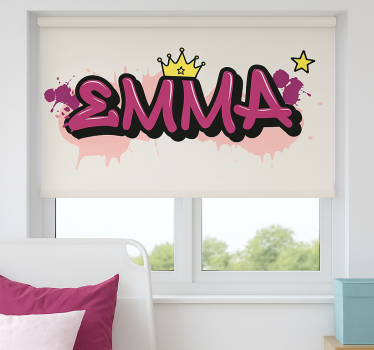 Rózsaszín egyedi graffiti Redőnyök gyerekek - TenStickers