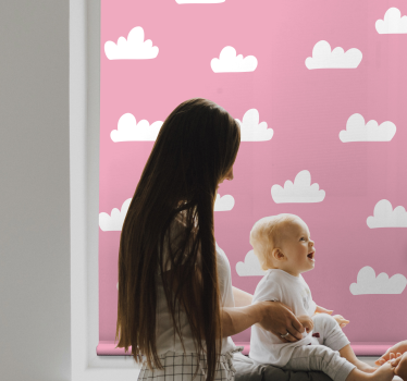 Rózsaszín mintás felhő redőny - TenStickers