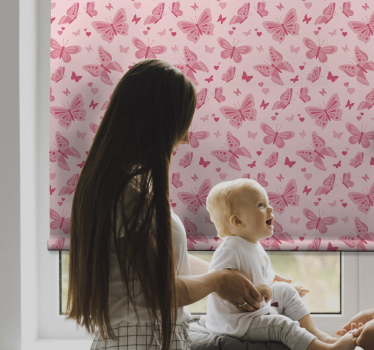 Rózsaszín pillangók gyerekek savrolo - TenStickers
